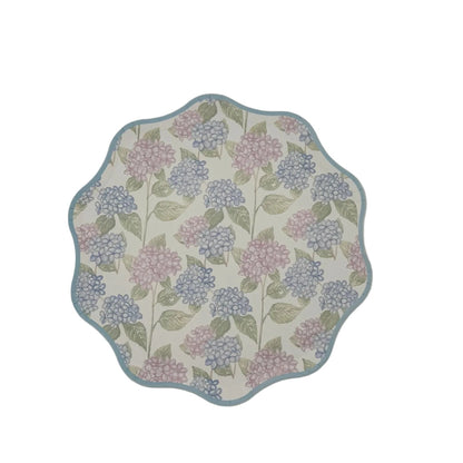 8" Paper Plate with a floral pattern 