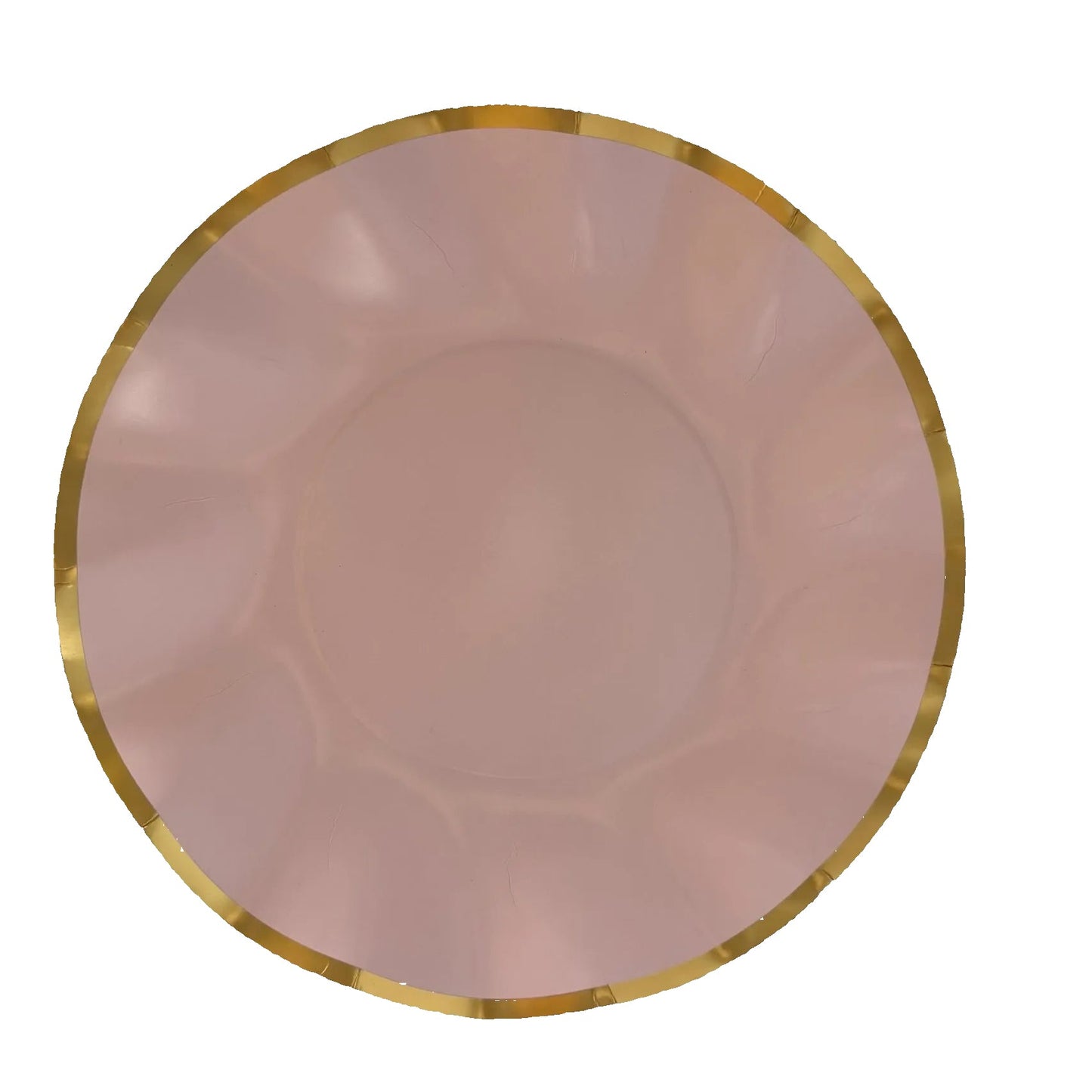 10" Pink plate with gold rim