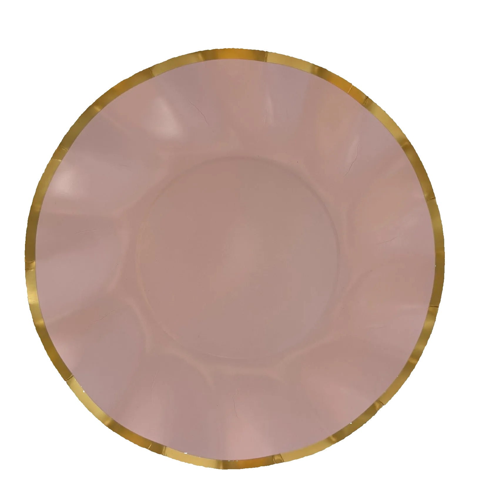 10" Pink plate with gold rim